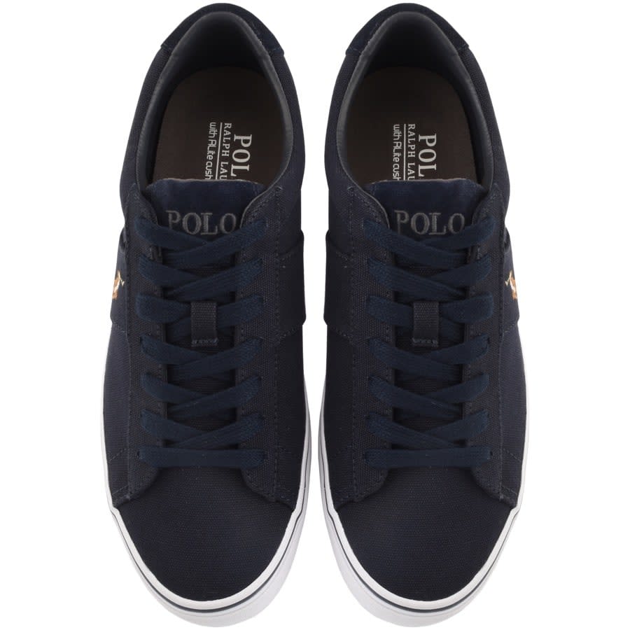 Alternative Image for ProductRalph Lauren Sayer Canvas Trainers Navy3