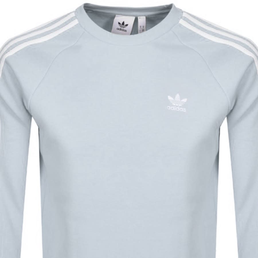 Alternative Image for Productadidas Originals 3 Stripes Sweatshirt Blue2