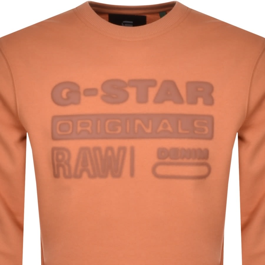 Alternative Image for ProductG Star Raw Crew Sweatshirt Orange2