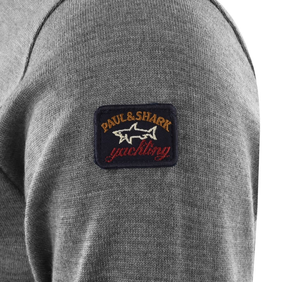 Alternative Image for ProductPaul And Shark Crew Neck Wool Jumper Grey3