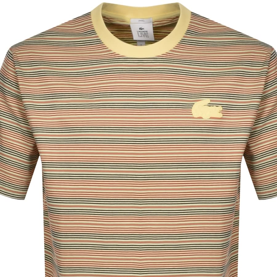 Alternative Image for ProductLacoste Live Striped T Shirt Yellow2