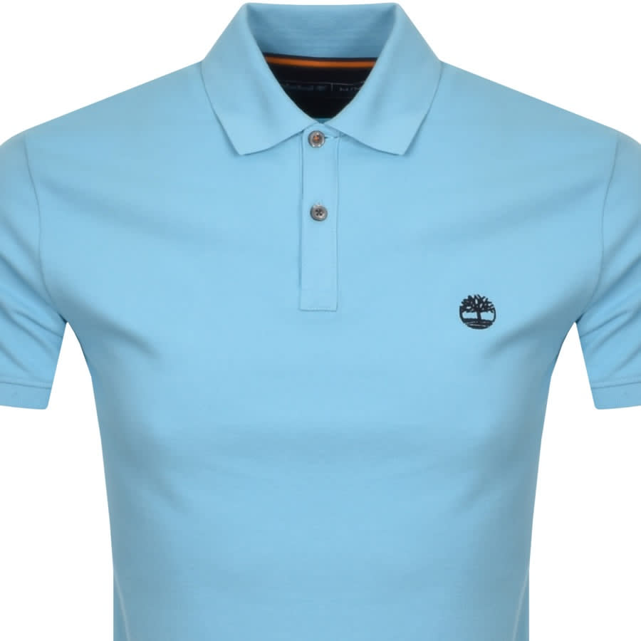 Alternative Image for ProductTimberland Logo Short Sleeved Polo T Shirt Blue2