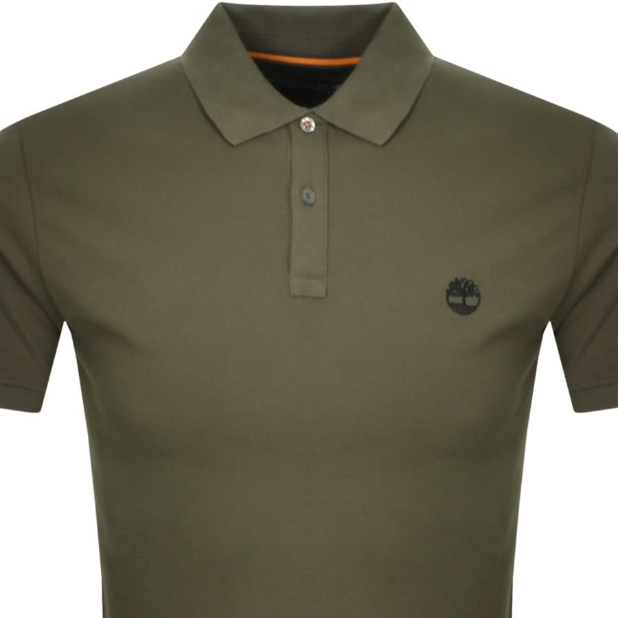 Alternative Image for ProductTimberland Logo Short Sleeved Polo T Shirt Khaki2