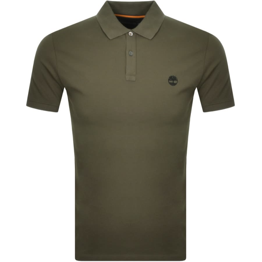 Alternative Image for ProductTimberland Logo Short Sleeved Polo T Shirt Khaki1