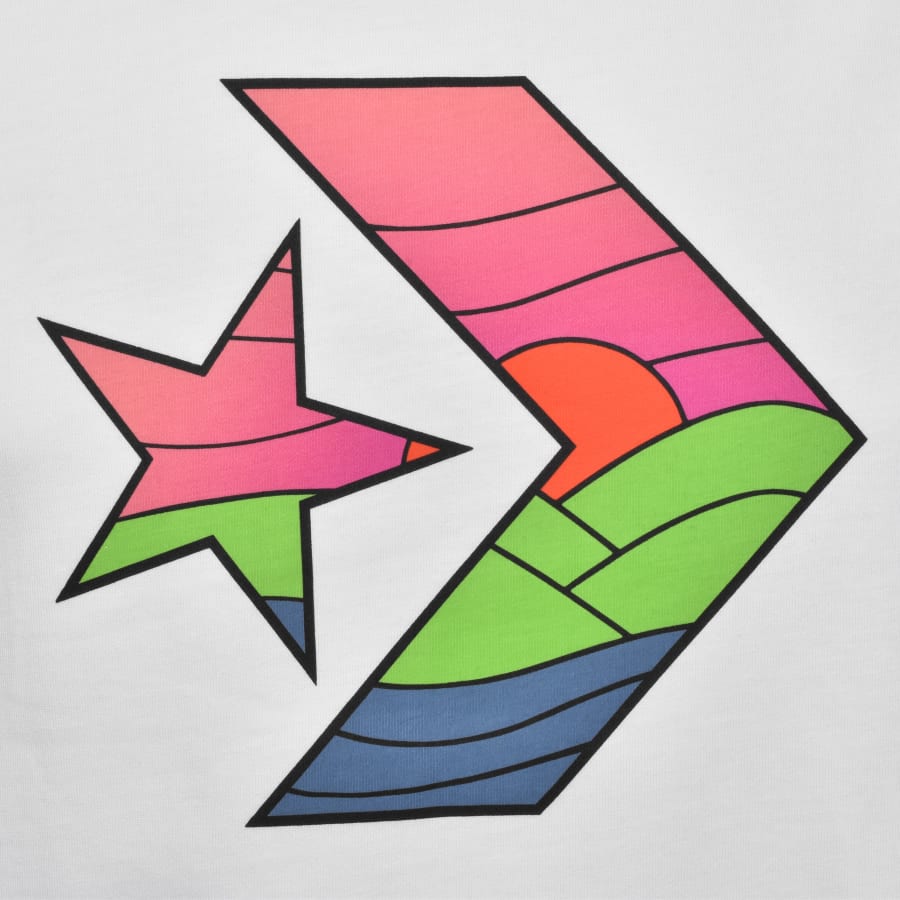 Alternative Image for ProductConverse Chevron Sunset T Shirt White3