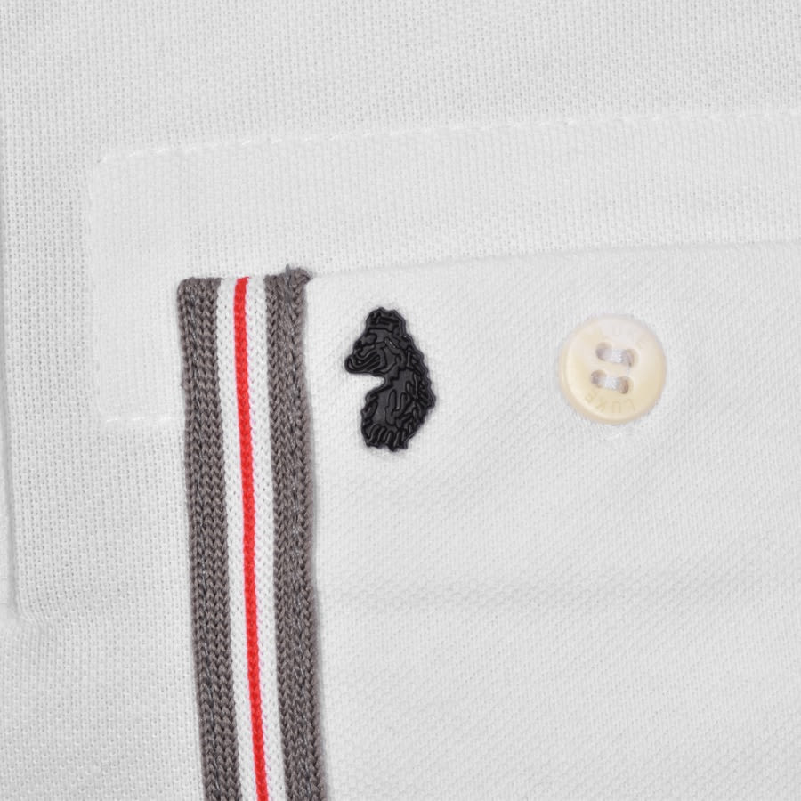 Alternative Image for ProductLuke 1977 Arkela Mixed Fabric Polo T Shirt White3