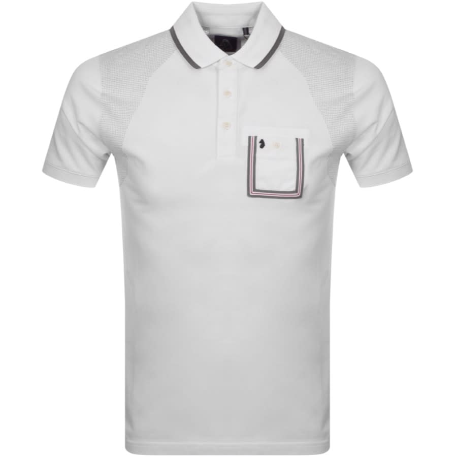 Alternative Image for ProductLuke 1977 Arkela Mixed Fabric Polo T Shirt White1