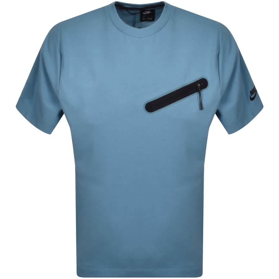Alternative Image for ProductNike Crew Neck Logo T Shirt Blue1