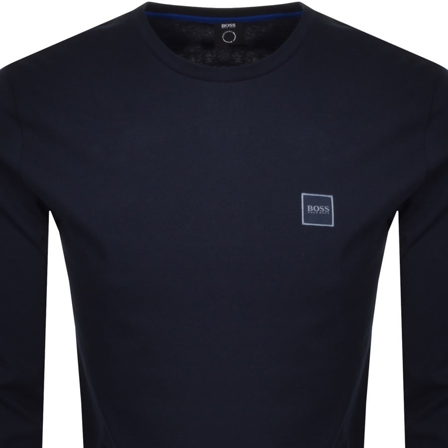 Alternative Image for ProductBOSS Long Sleeved Tacks T Shirt Navy2