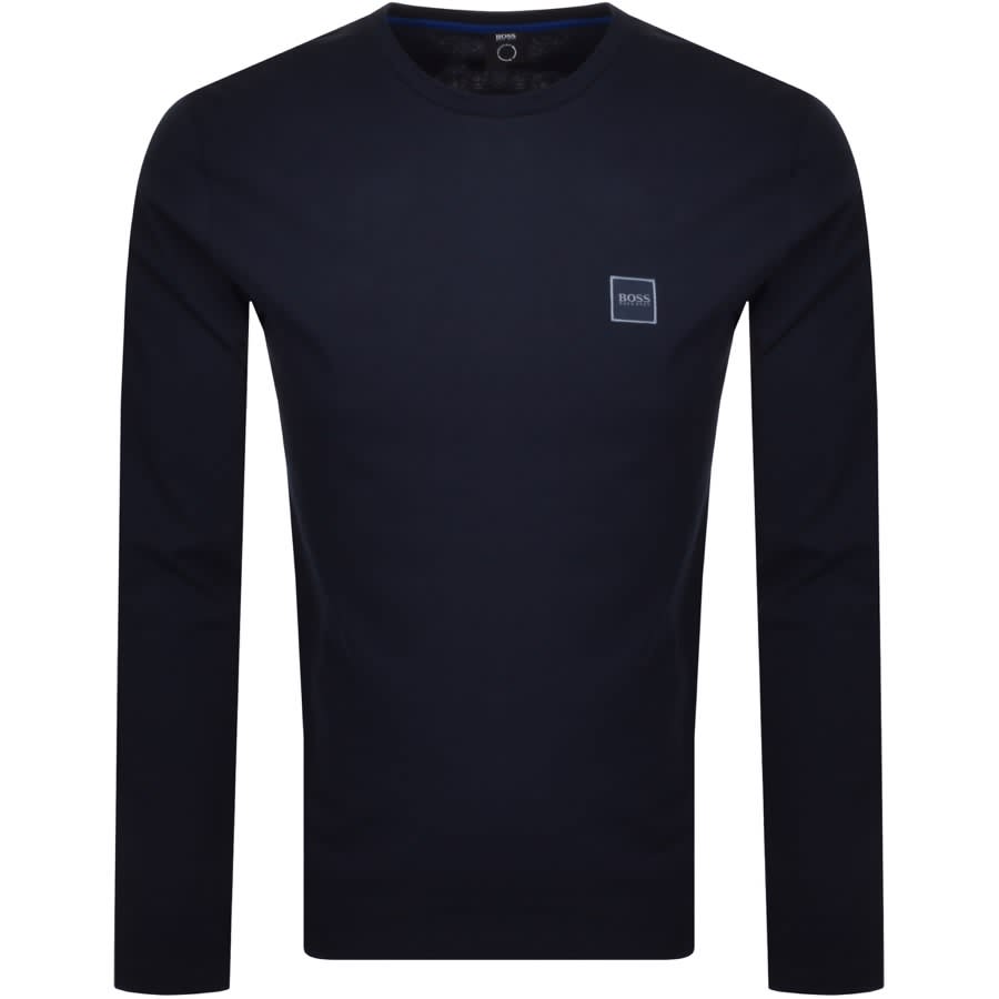 Alternative Image for ProductBOSS Long Sleeved Tacks T Shirt Navy1