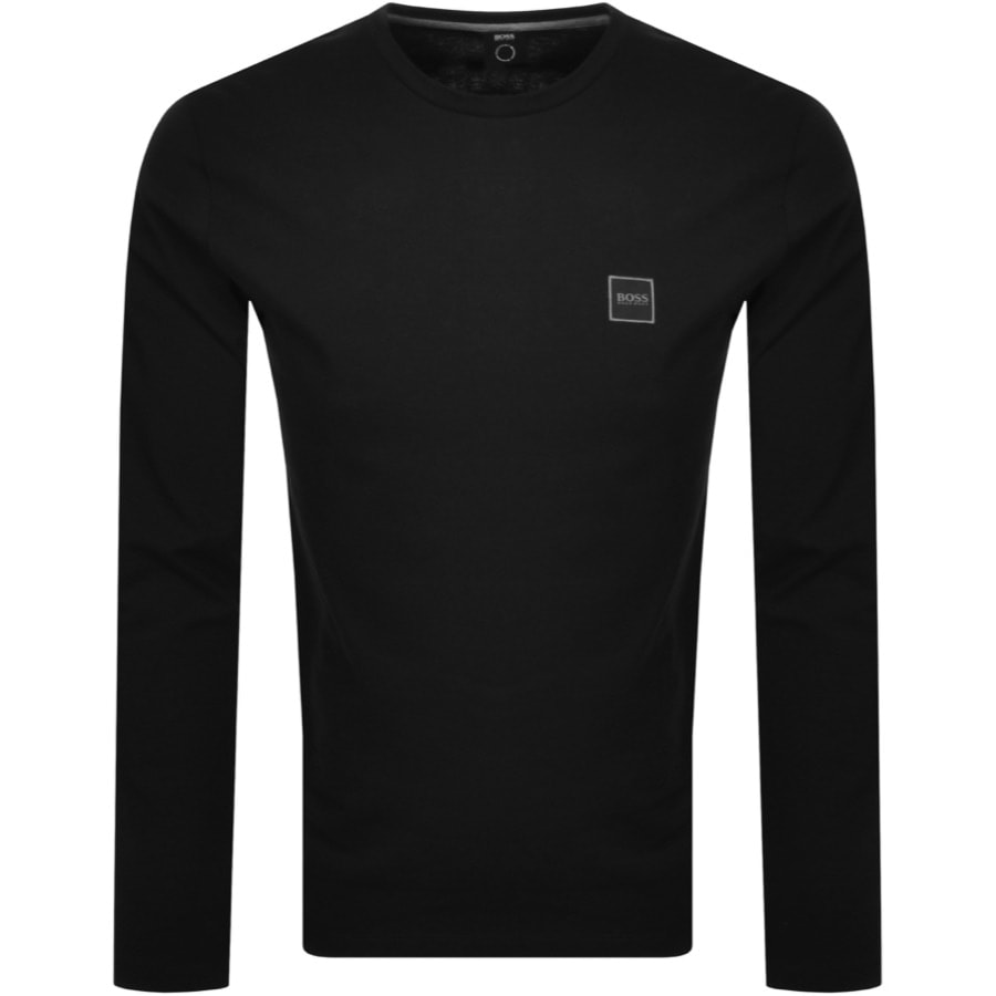 BOSS Long Sleeved Tacks T Shirt Black | Mainline Menswear
