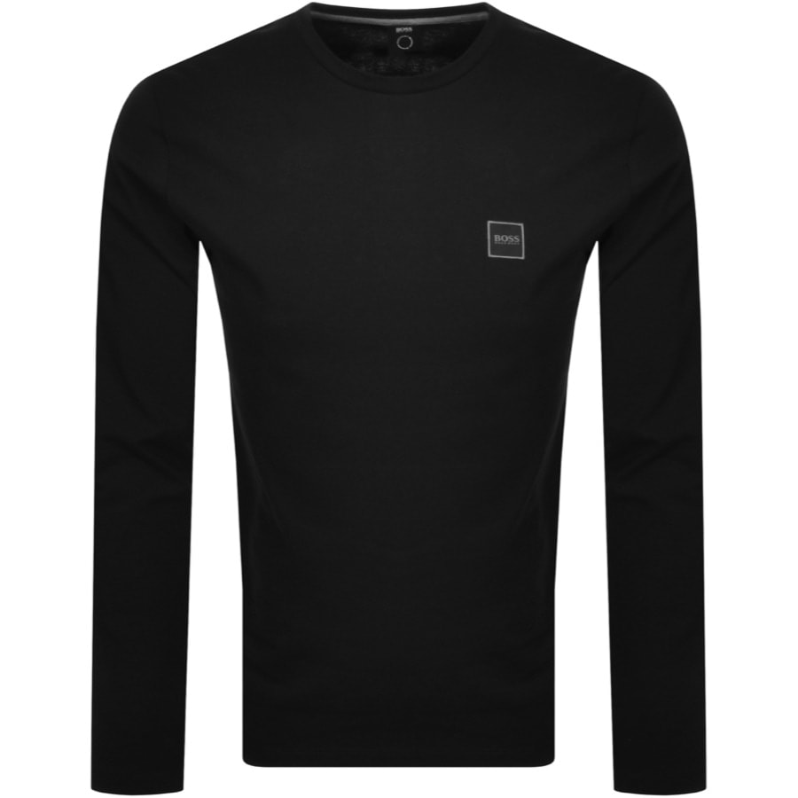 Alternative Image for ProductBOSS Long Sleeved Tacks T Shirt Black1