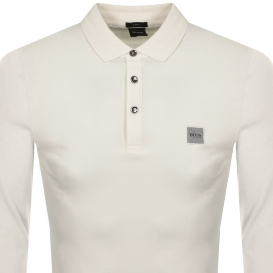 Alternative Image for ProductBOSS Long Sleeved Polo T Shirt Cream2