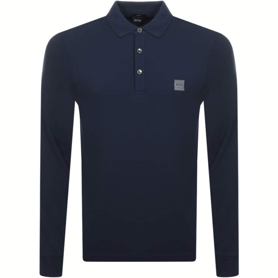 Alternative Image for ProductBOSS Long Sleeved Polo T Shirt Navy1