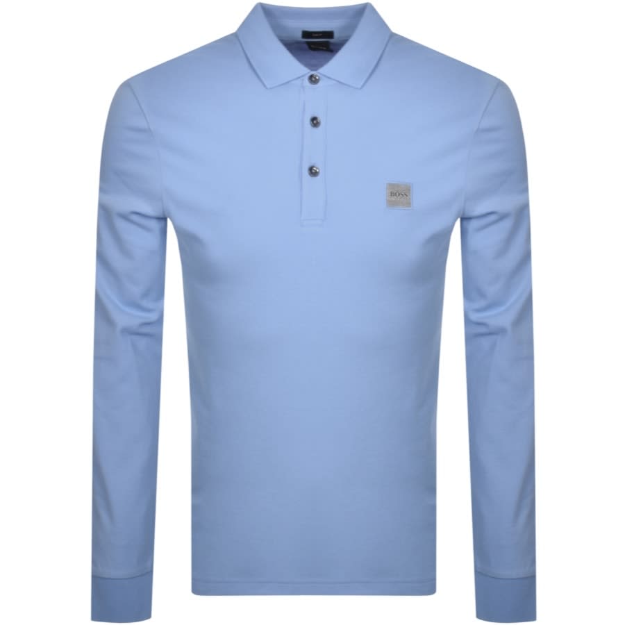 Alternative Image for ProductBOSS Long Sleeved Polo T Shirt Blue1