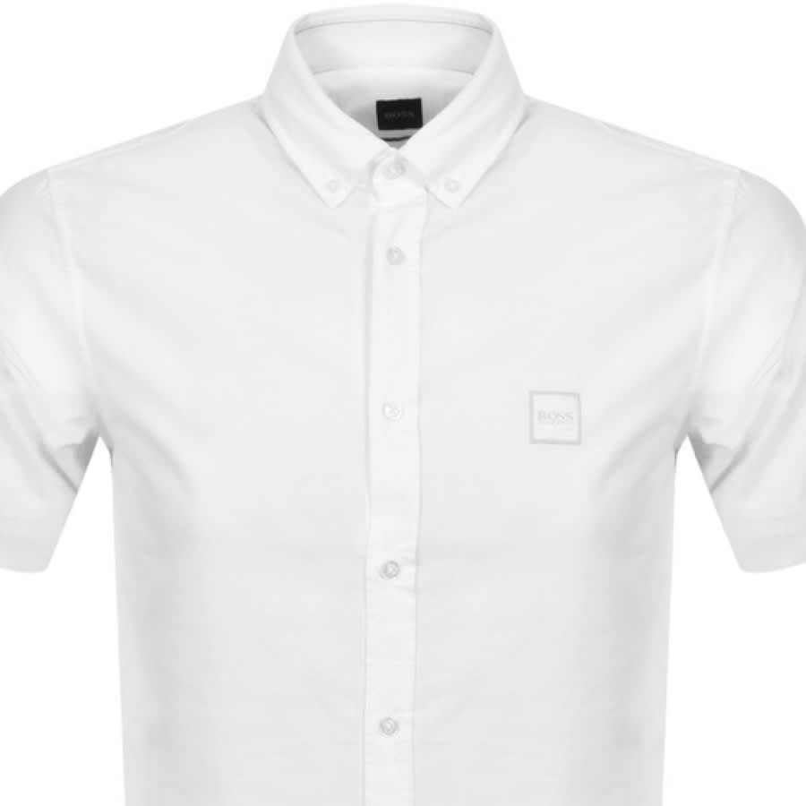 Alternative Image for ProductBOSS Magneton Slim Short Sleeved Shirt White2