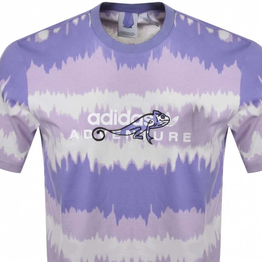 Alternative Image for Productadidas Originals Adventure Archive T Shirt Purple2