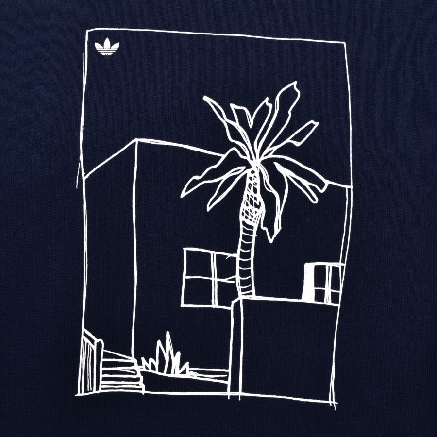 Alternative Image for Productadidas Originals Graphic Sweatshirt Navy3