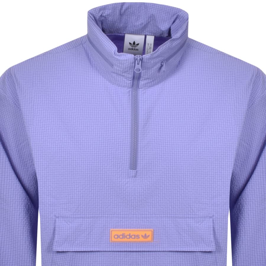 Alternative Image for Productadidas Originals Half Zip Pullover Jacket Purple2