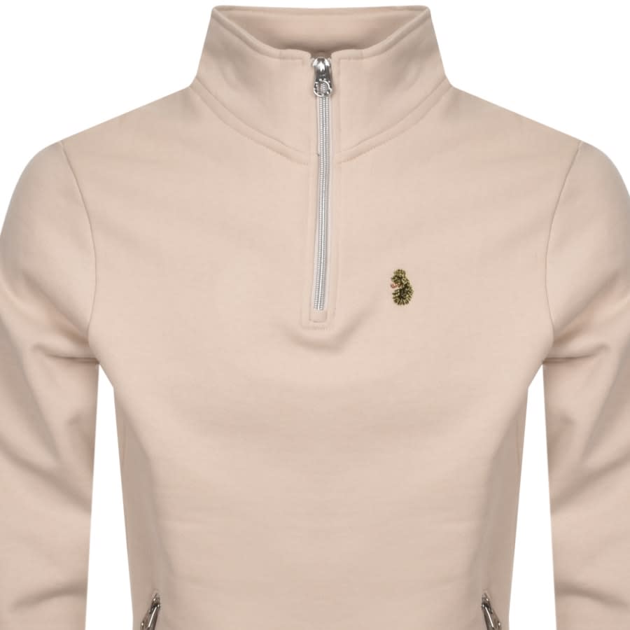 Alternative Image for ProductLuke 1977 Mick The Stick Half Zip Sweatshirt Beige2