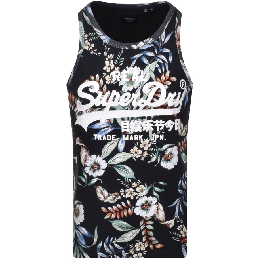 Alternative Image for ProductSuperdry Vintage Logo Vest T Shirt Black1
