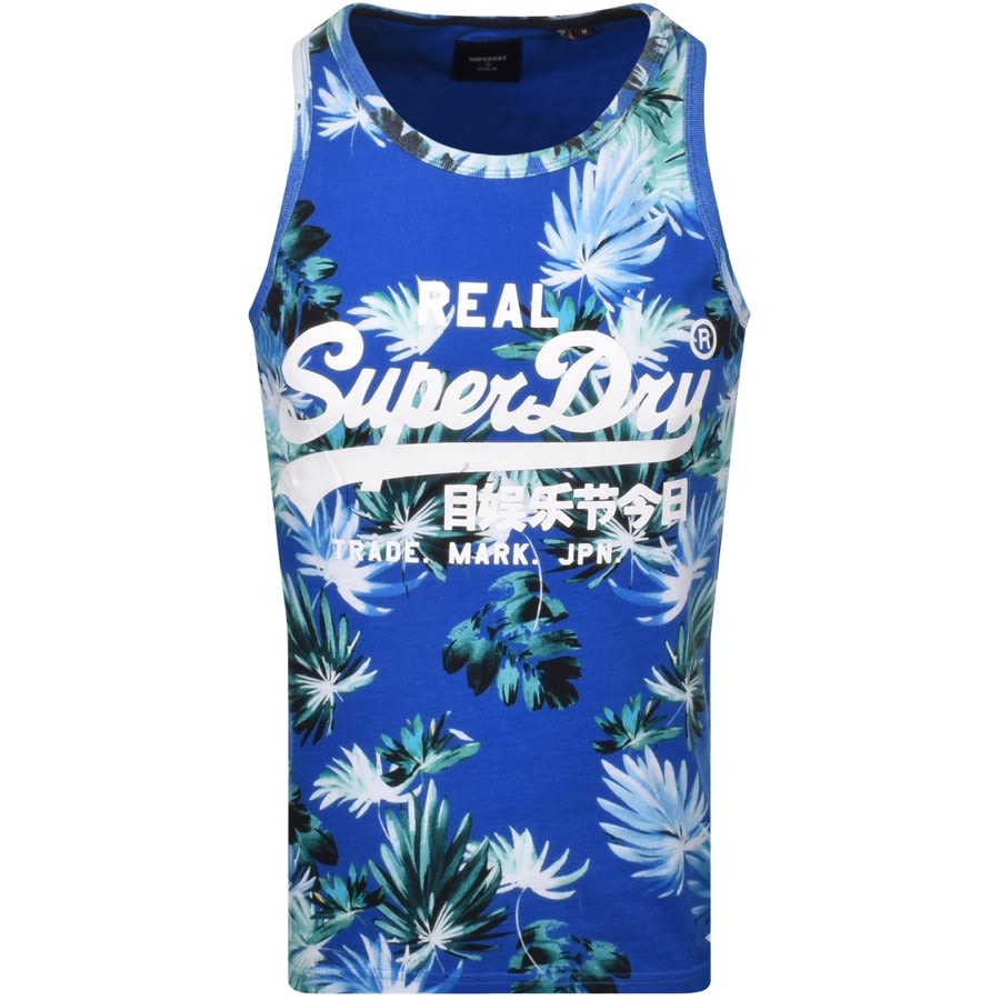 Alternative Image for ProductSuperdry Vintage Logo Vest T Shirt Blue1
