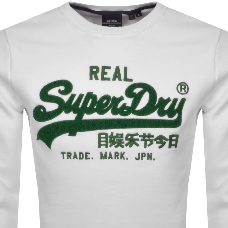 Alternative Image for ProductSuperdry Vintage Chenille Sweatshirt White2