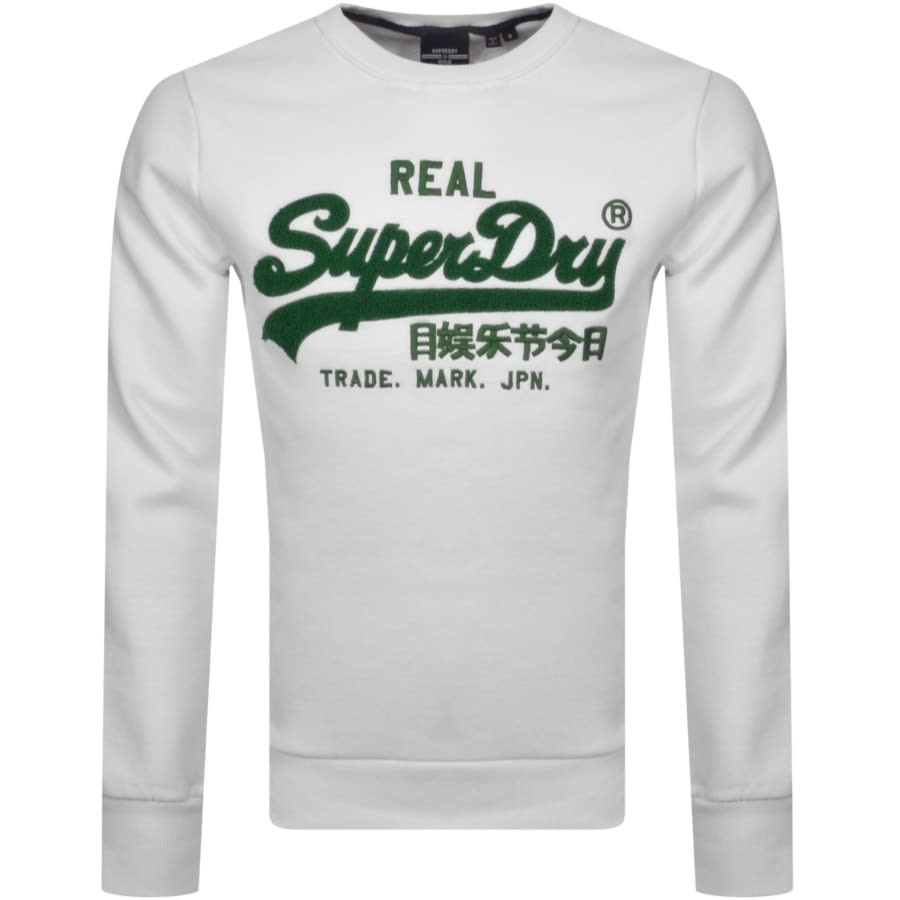 Alternative Image for ProductSuperdry Vintage Chenille Sweatshirt White1