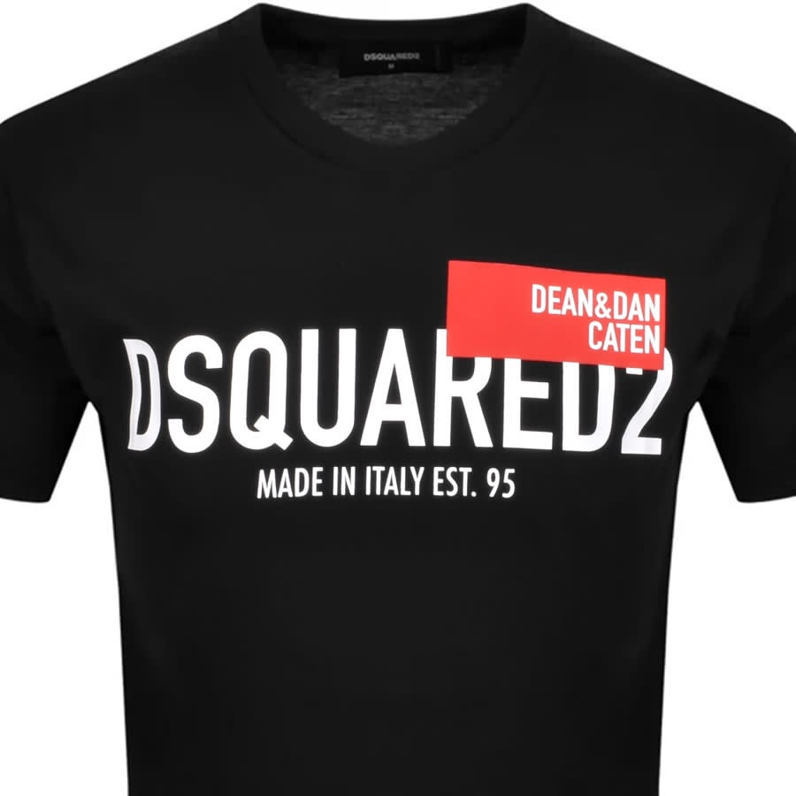 Alternative Image for ProductDSQUARED2 Red Tag Logo T Shirt Black2