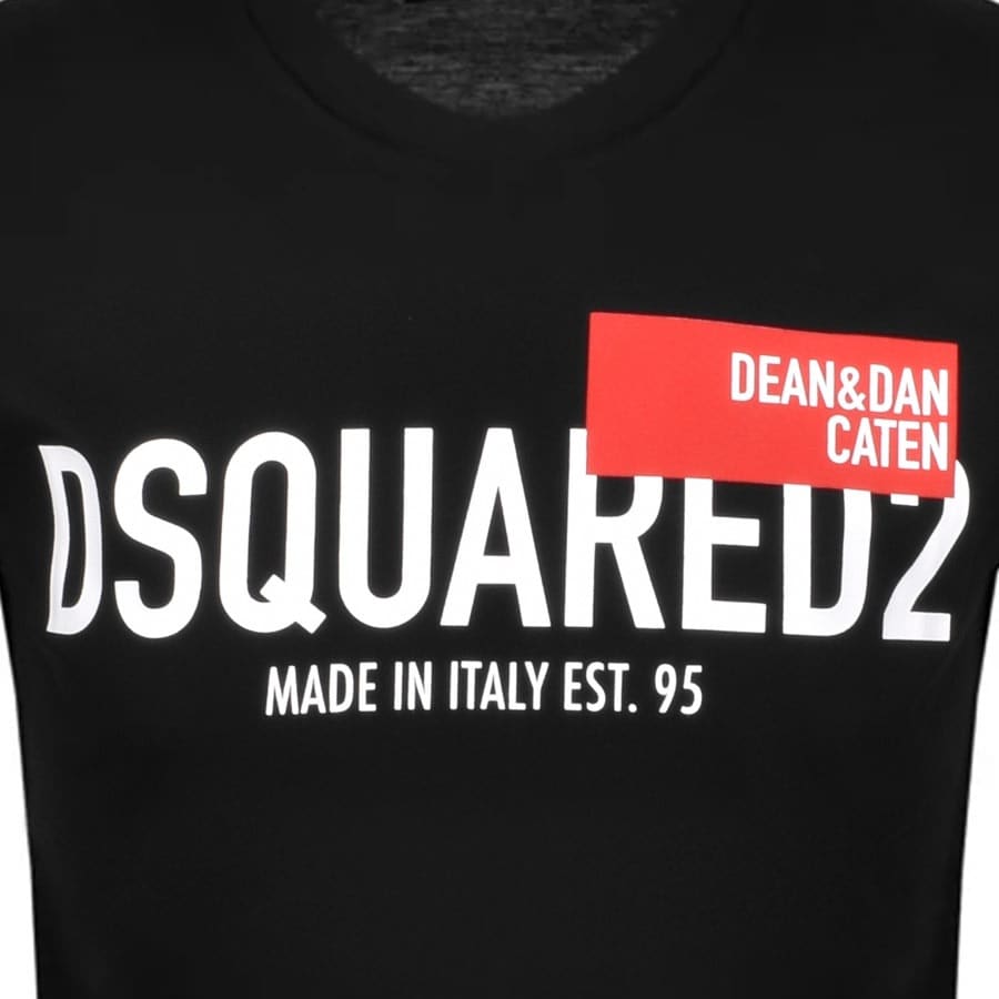 Alternative Image for ProductDSQUARED2 Red Tag Logo T Shirt Black3