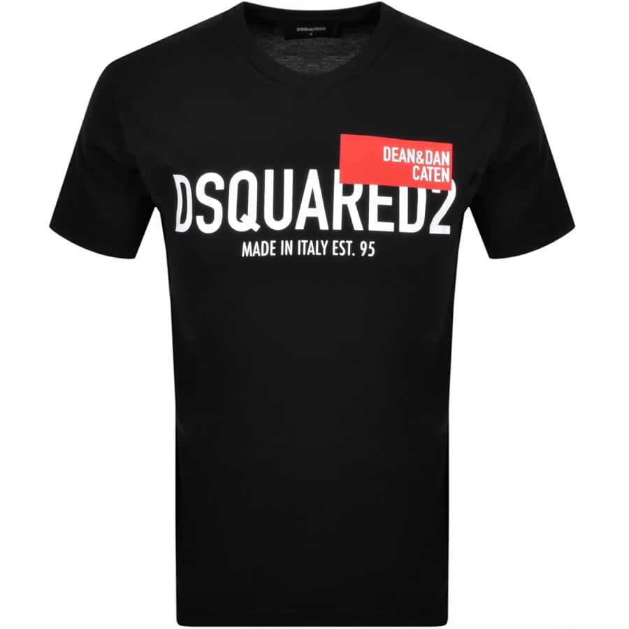 Alternative Image for ProductDSQUARED2 Red Tag Logo T Shirt Black1
