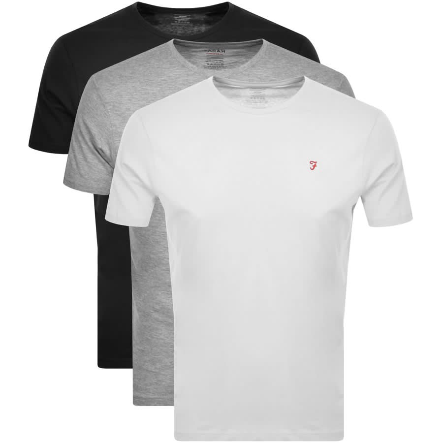Alternative Image for ProductFarah Vintage Lounge T Shirts 3 Pack Black1