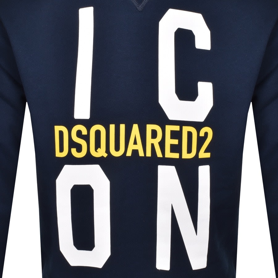 Alternative Image for ProductDSQUARED2 Vertical Icon Pullover Hoodie Navy3