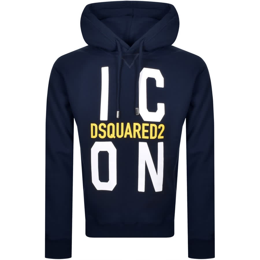 Alternative Image for ProductDSQUARED2 Vertical Icon Pullover Hoodie Navy1
