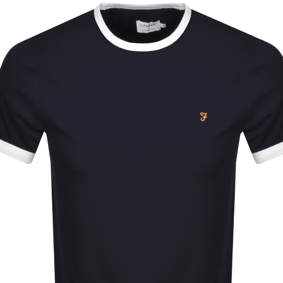 Alternative Image for ProductFarah Vintage Groves Ringer T Shirt Navy2