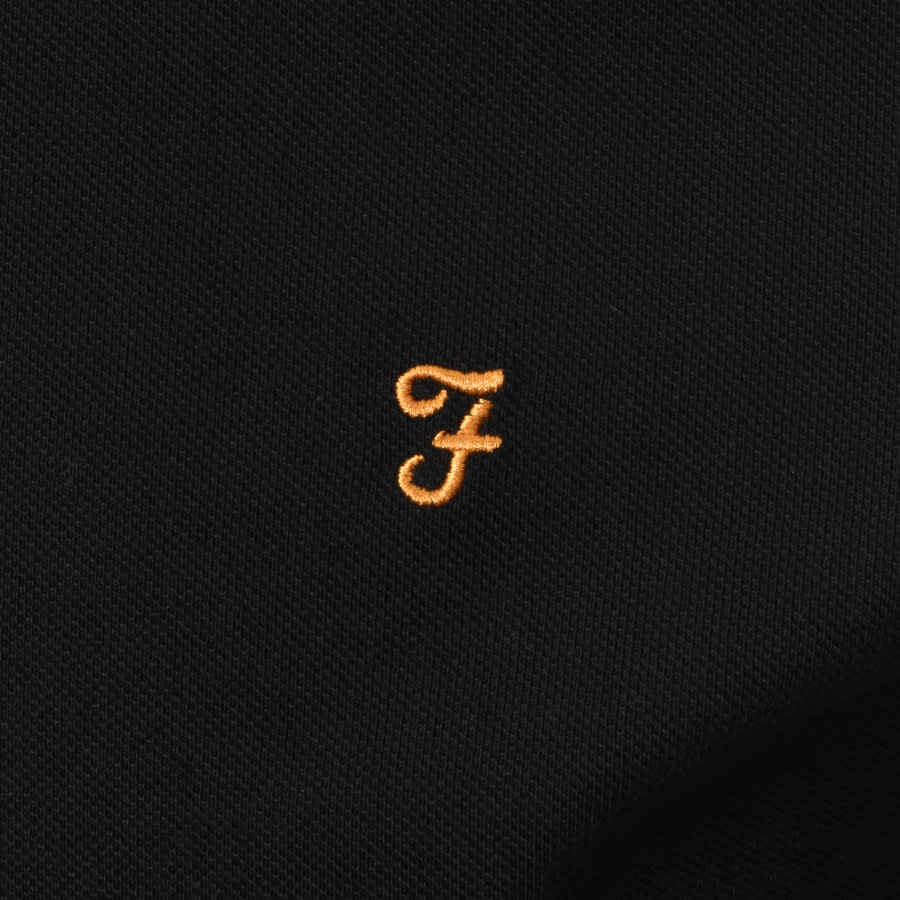 Alternative Image for ProductFarah Vintage Ricky Long Sleeve Polo T Shirt Black3