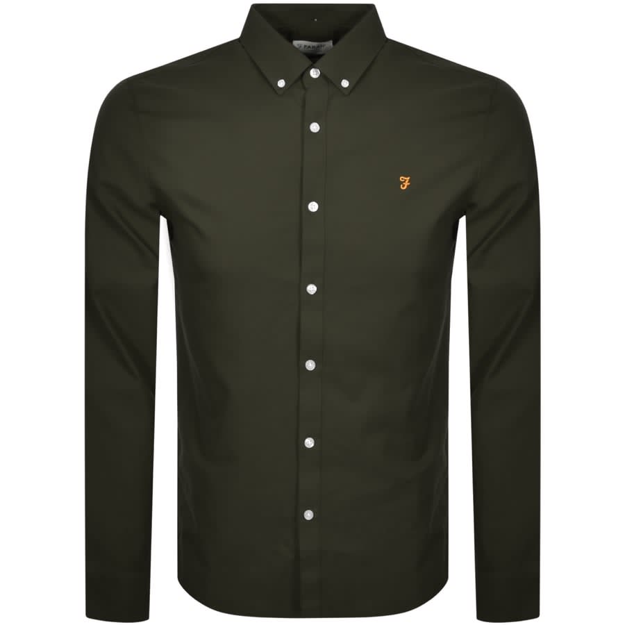 Alternative Image for ProductFarah Vintage Brewer Long Sleeve Shirt Green1