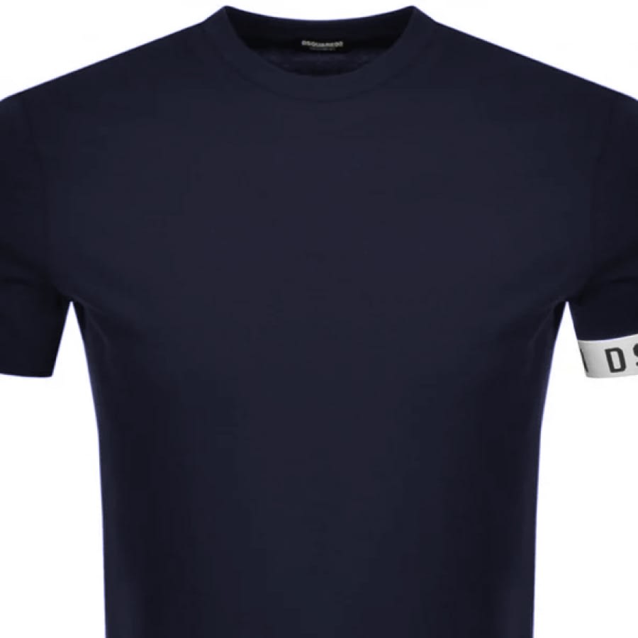 Alternative Image for ProductDSQUARED2 Logo Sleeve T Shirt Navy2