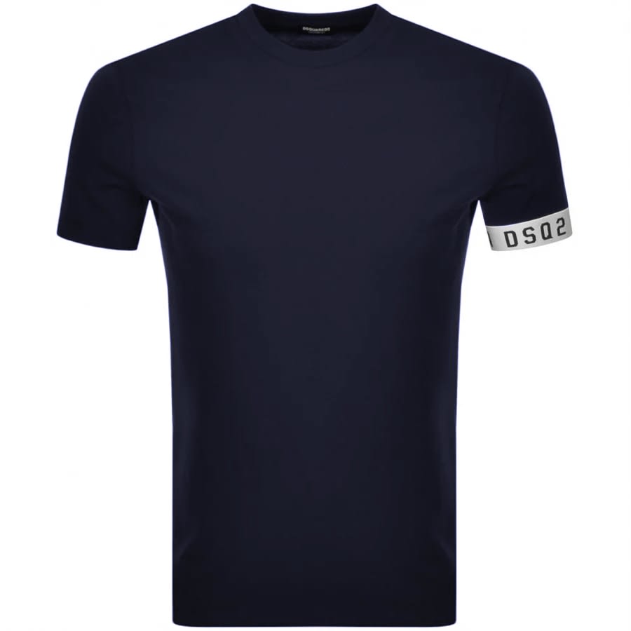 Alternative Image for ProductDSQUARED2 Logo Sleeve T Shirt Navy1