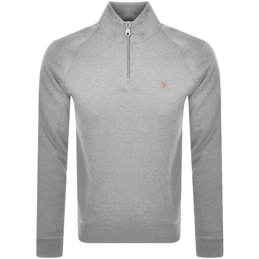 Alternative Image for ProductFarah Vintage Jim Half Zip Sweatshirt Grey1