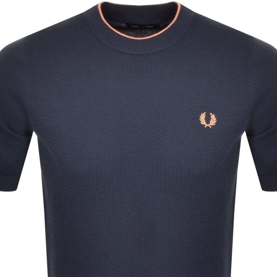 Alternative Image for ProductFred Perry Textured Knit T Shirt Grey2