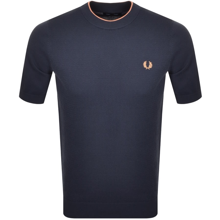 Alternative Image for ProductFred Perry Textured Knit T Shirt Grey1