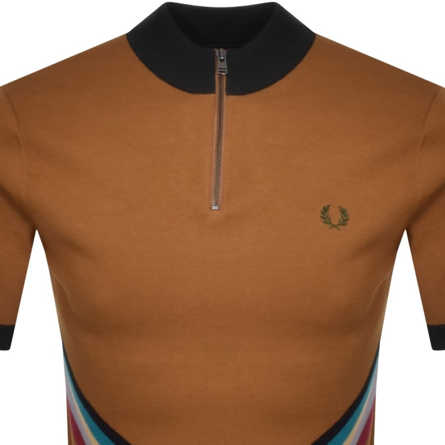 Alternative Image for ProductFred Perry Funnel Neck Knitted Jumper Brown2