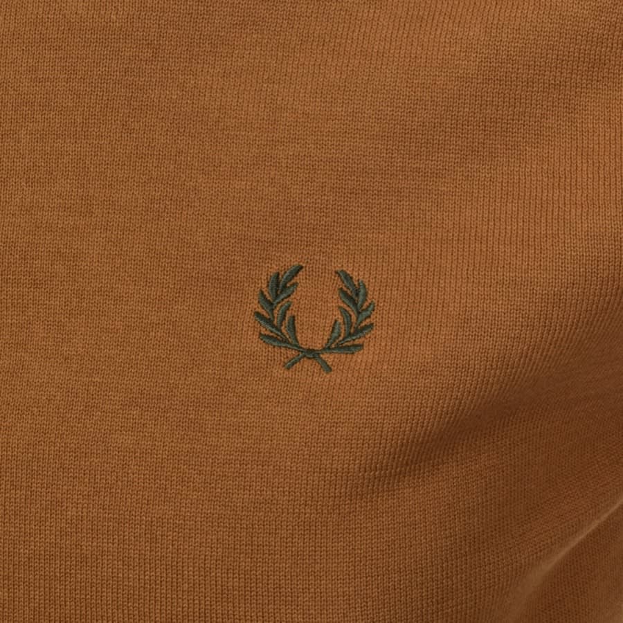 Alternative Image for ProductFred Perry Funnel Neck Knitted Jumper Brown3