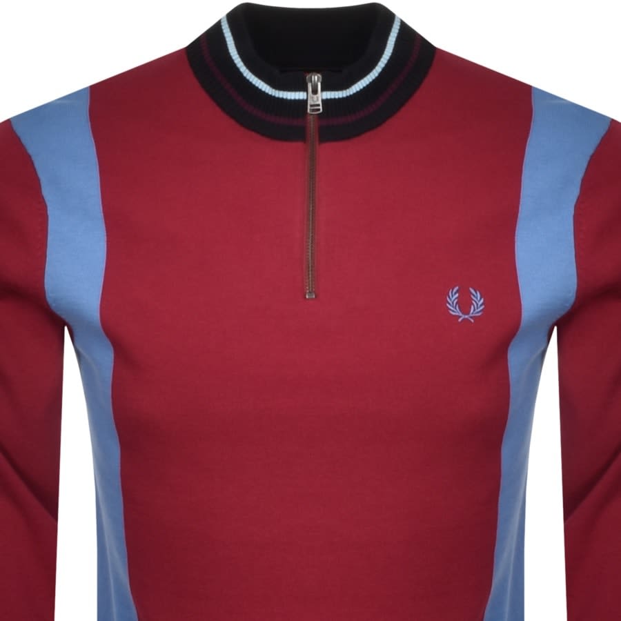 Alternative Image for ProductFred Perry Funnel Neck Knitted Jumper Red2