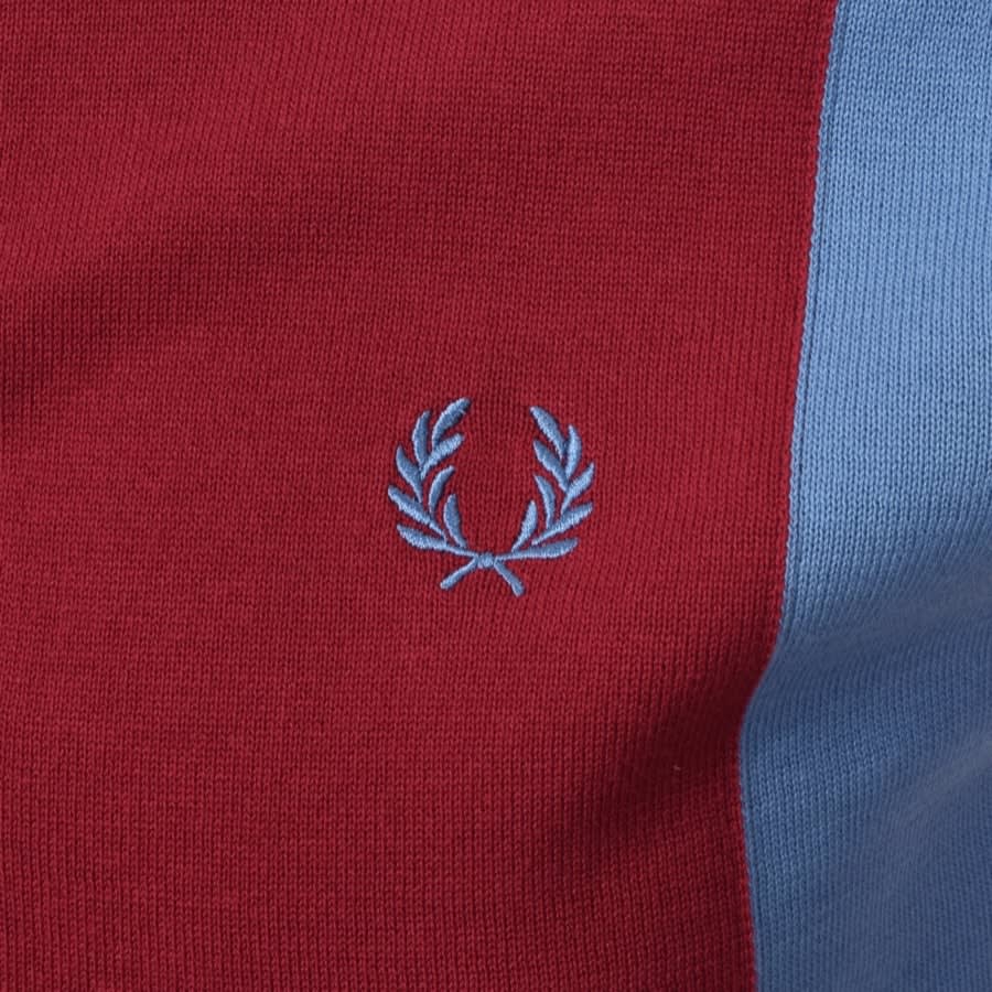 Alternative Image for ProductFred Perry Funnel Neck Knitted Jumper Red3