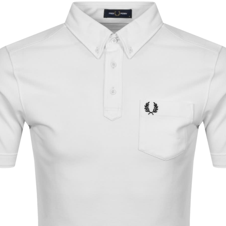 Alternative Image for ProductFred Perry Button Down Collar Polo T Shirt White2