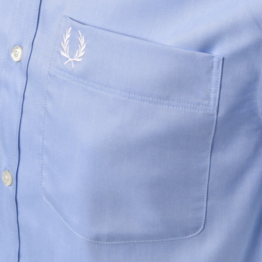 Alternative Image for ProductFred Perry Oxford Short Sleeve Shirt Blue3