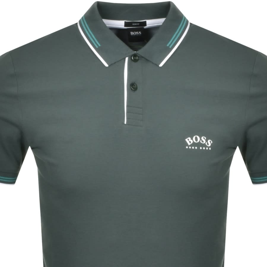 Alternative Image for ProductBOSS Paul Curved Polo T Shirt Green2