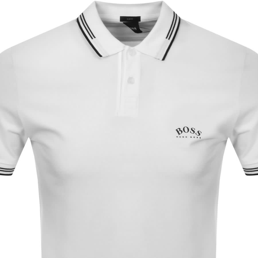 Alternative Image for ProductBOSS Paul Curved Polo T Shirt White2